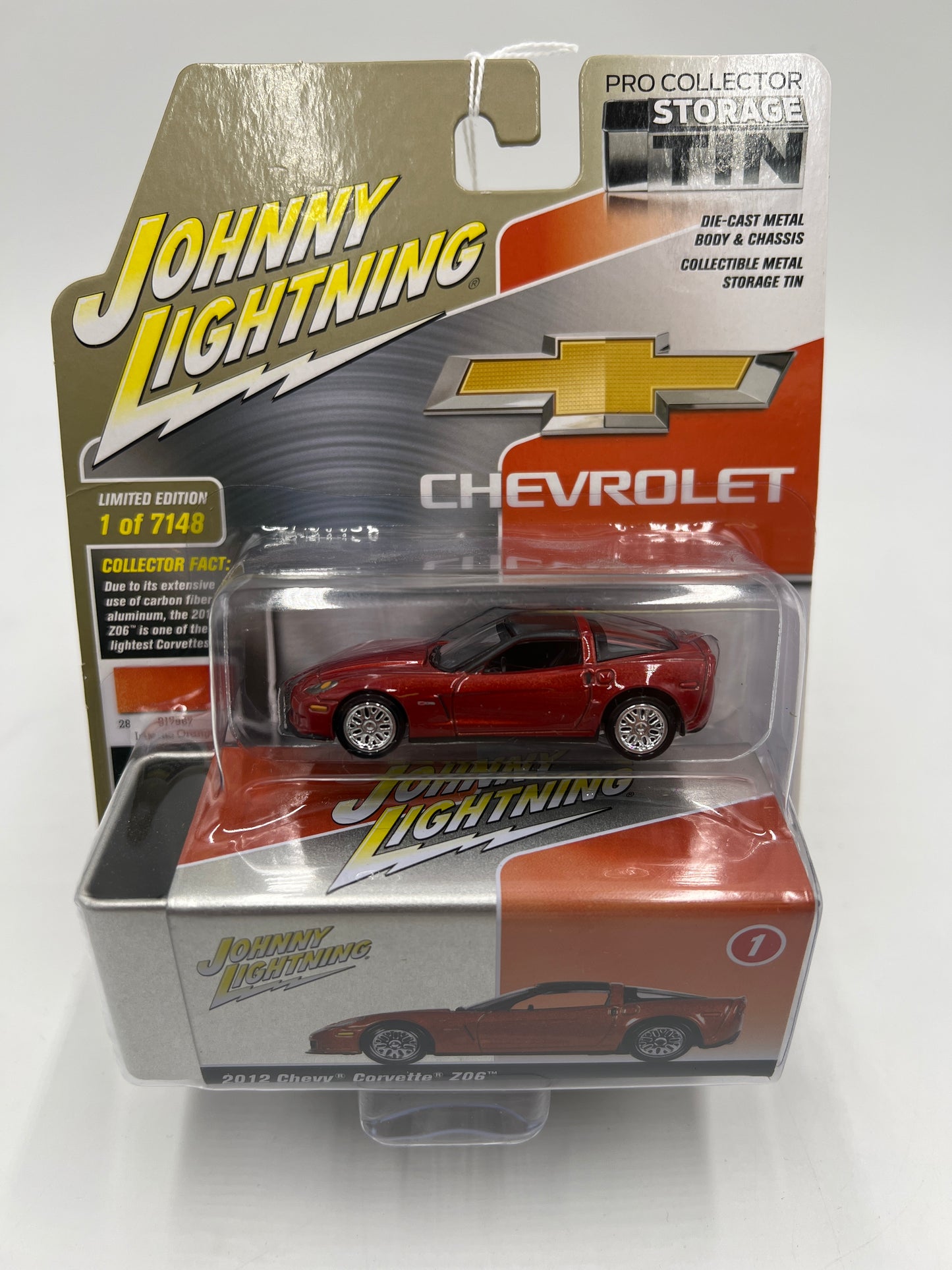 Johnny Lightning 2012 Chevy Corvette Z06 Red W/Tin 217A