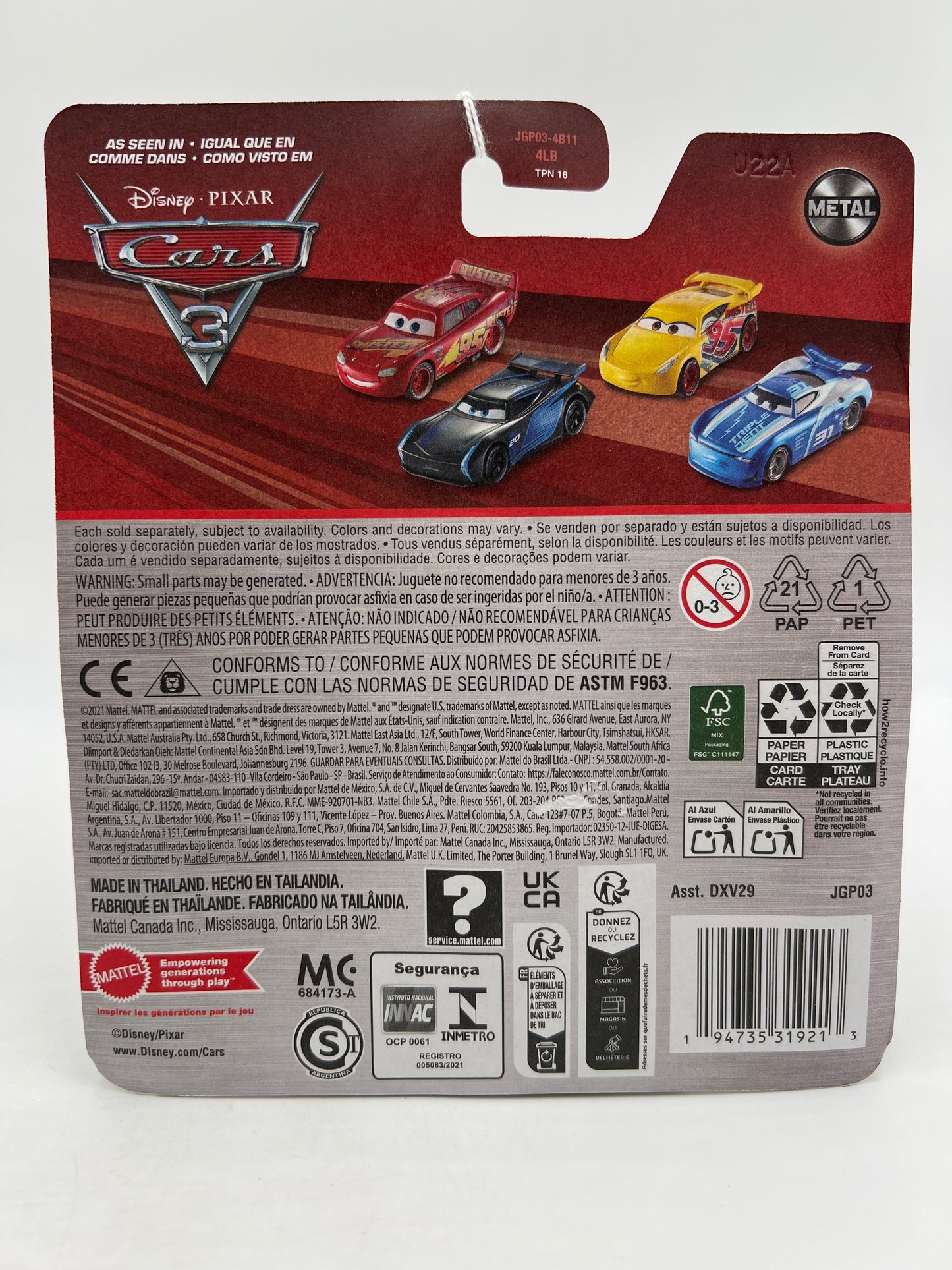 Disney Pixar Cars High Impact #12 140F