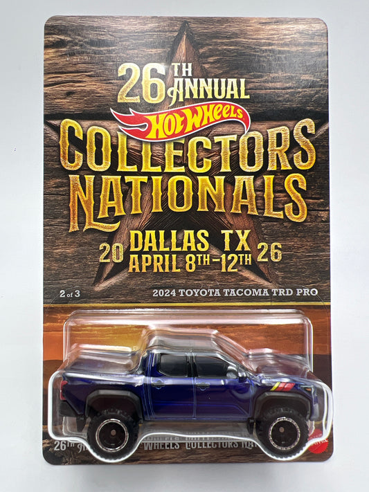2026 Hot Wheels 26th Annual Collectors Nationals 2024 Toyota Tacoma TRD Pro Blue W/Protector