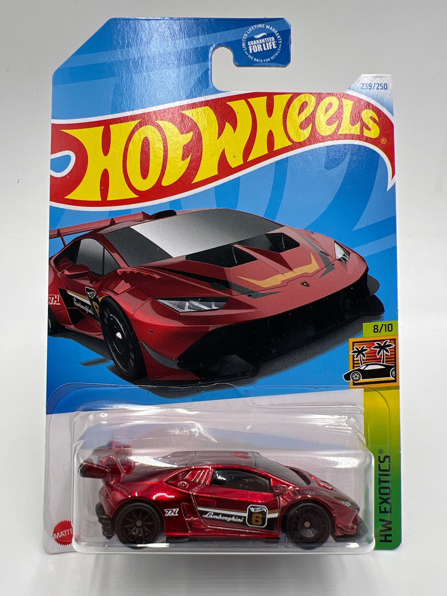 2024 Hot Wheels Super Treasure Hunt #239 Lamborghini Huracan LP 620-2 Super Trofeo Red W/Protector