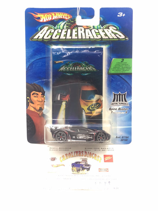 Hot wheels Acceleracers Metal Maniacs Spine Buster 7 of 9 CM6 Wheels #2