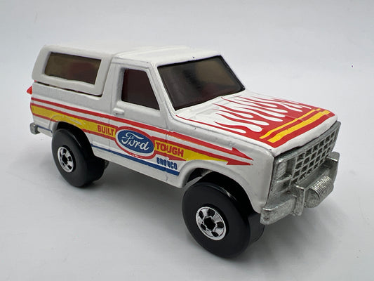 Hot Wheels 1/64 Blackwall Ford Bronco 4 Wheeler White Loose