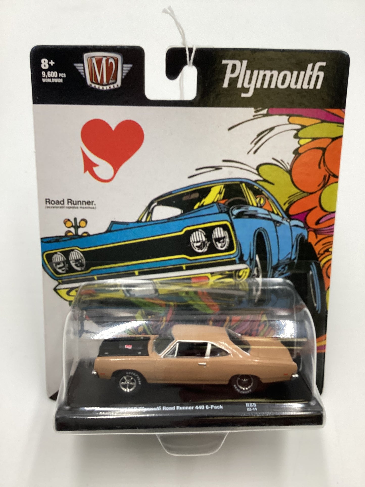 M2 Machines Auto Driver Plymouth 1969 Plymouth Road Runner 440 6-Pack Brown R85 191A