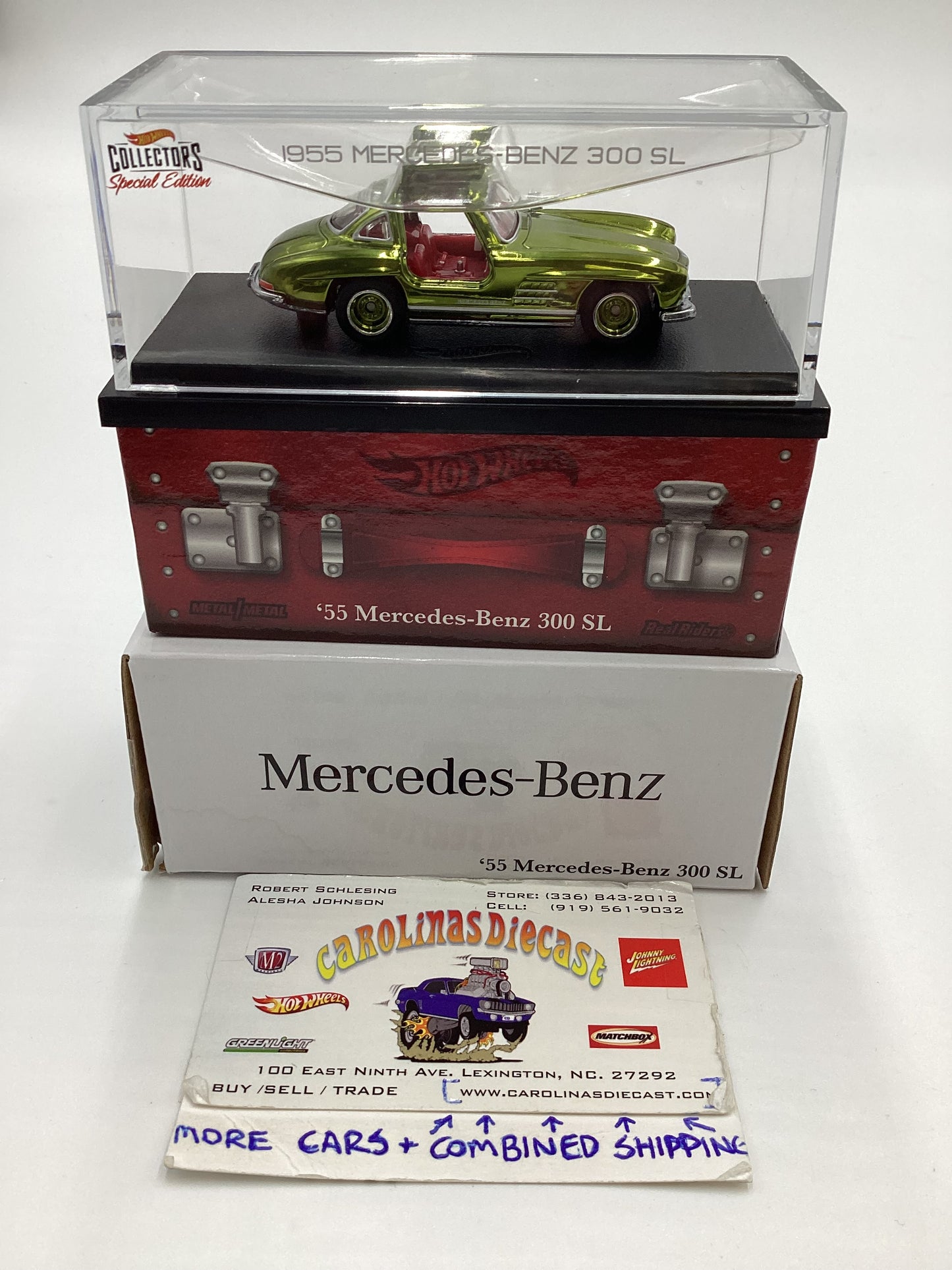 2019 Hot Wheels RLC 55 Mercedes-Benz 300 SL Green #08430/12500