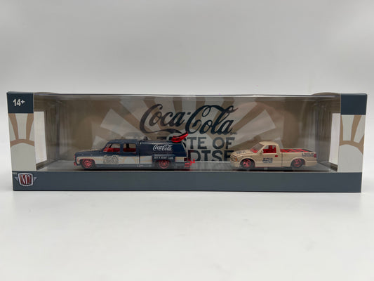 M2 Machines Haulers TW45 CHASE Coca Cola 1973 Cheyenne Super 10 & 1995 Chevrolet S10