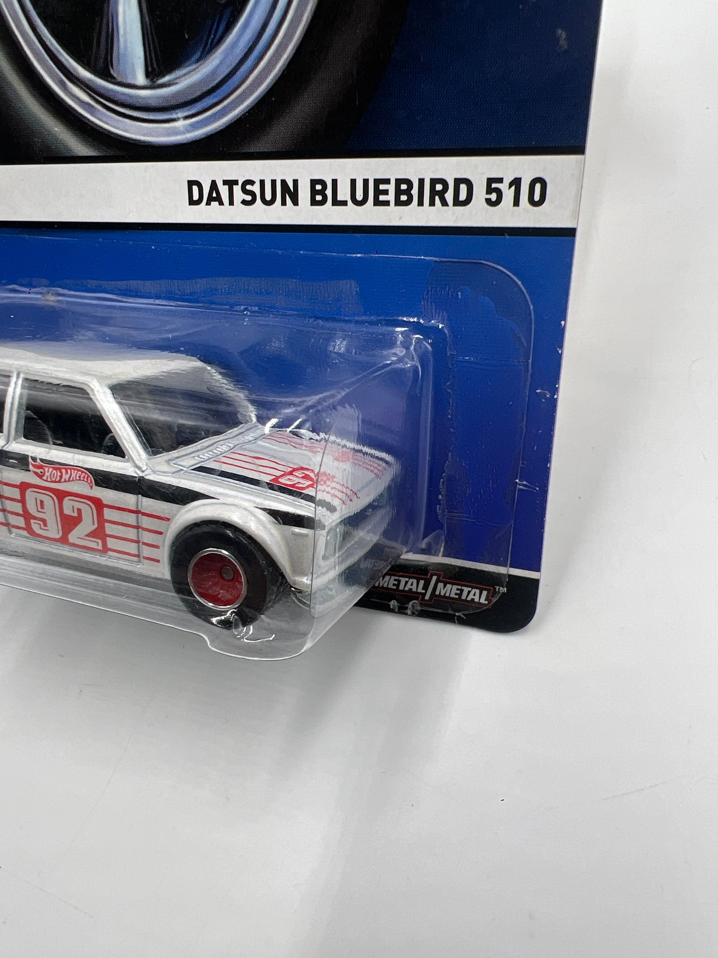 2015 Hot Wheels Heritage Real Riders 4/18 Datsun Bluebird 510 White *Blister Reglued* 245M