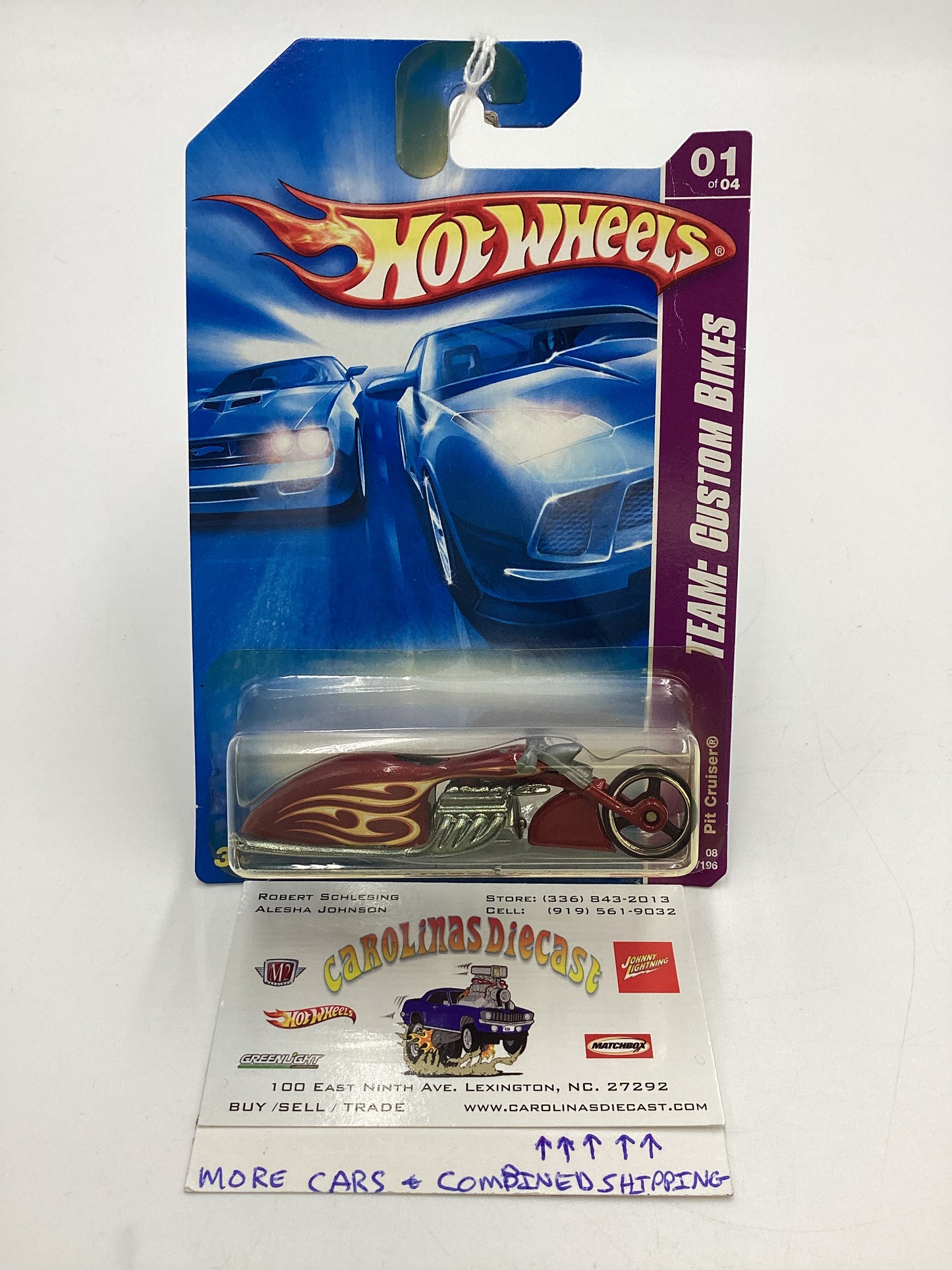 2008 Hot Wheels HW Team: Custom Bikes #149 Pit Cruiser Red 113B