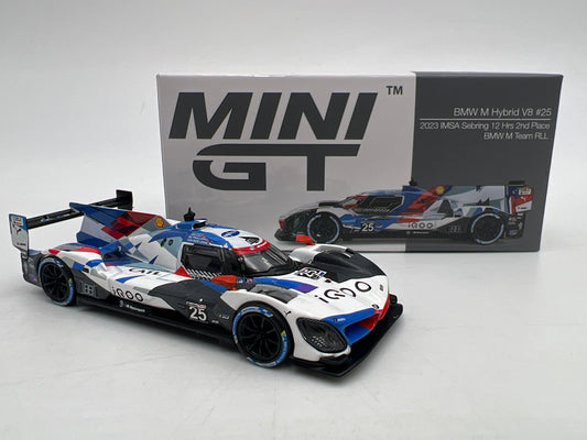 Mini GT #709 BMW M Hybrid V8 #25 2023 IMSA Sebring 12 Hrs 2nd Place M Team RLL