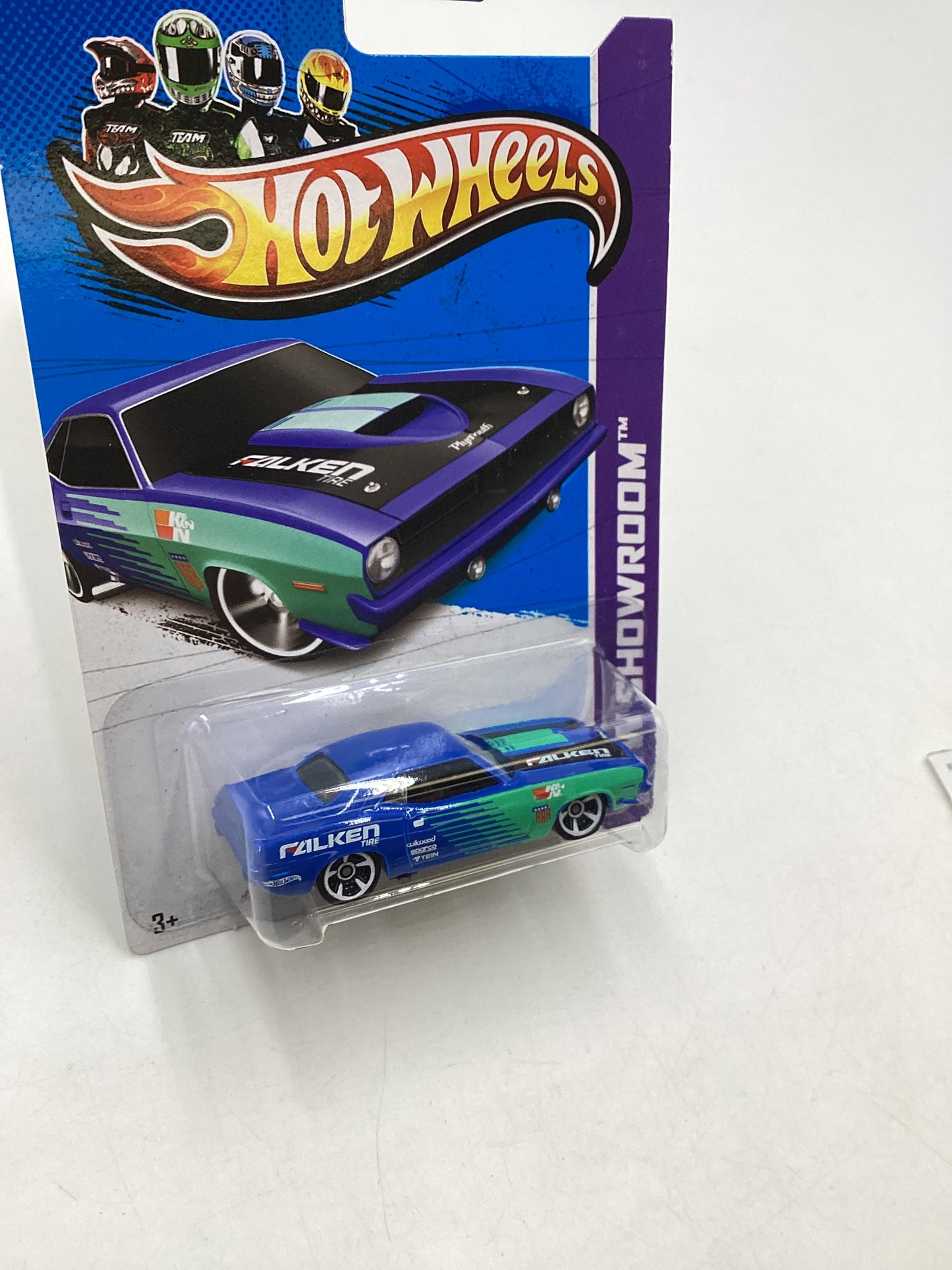 2013 Hot Wheels #247 70 Plymouth AAR Cuda Falken 43B