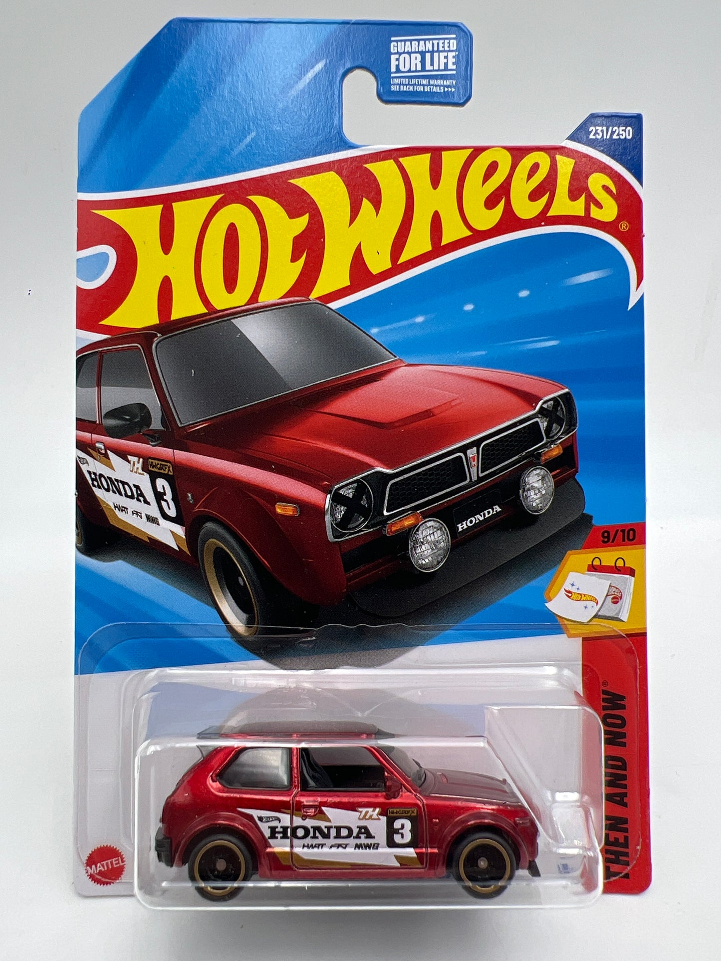 2025 Hot Wheels Super Treasure Hunt #231 73 Honda Civic Custom Red W/Protector