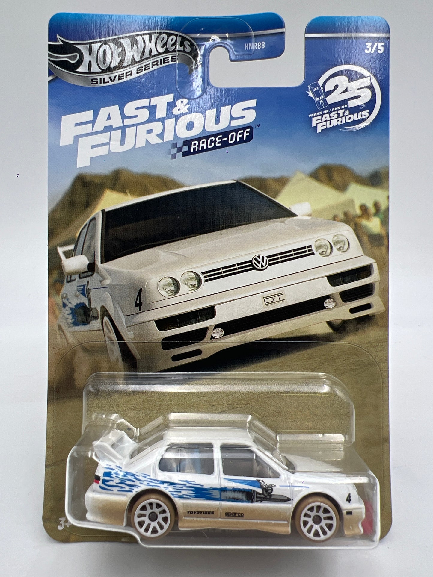 2026 Hot Wheels Silver Series Fast & Furious Race Off #3 Volkswagen Jetta MK3 White 74C