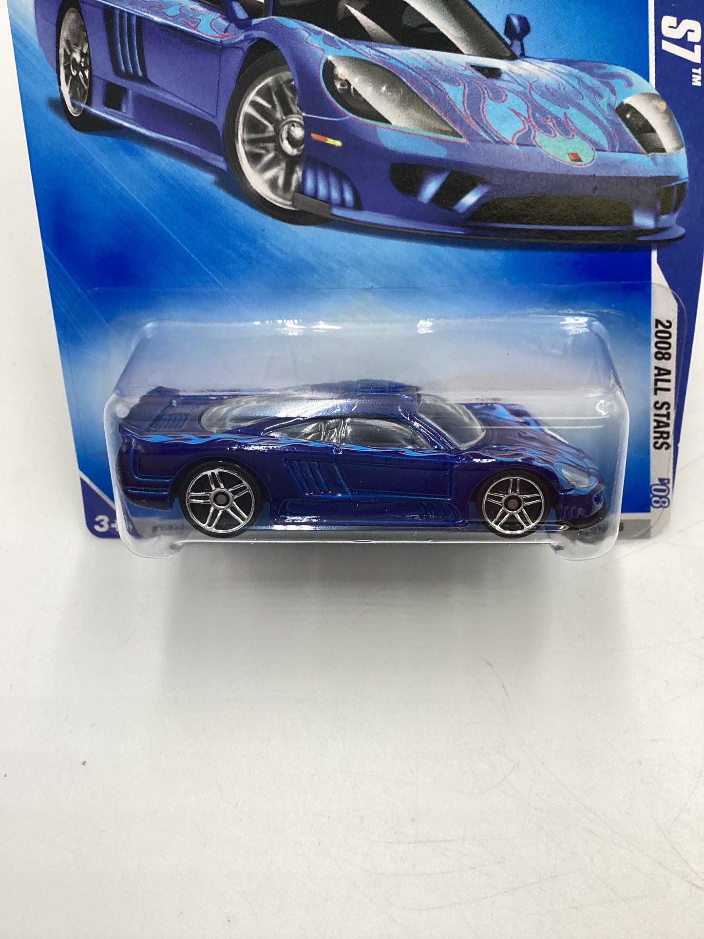 2008 Hot Wheels All Stars #72 Saleen S7 Blue 28D