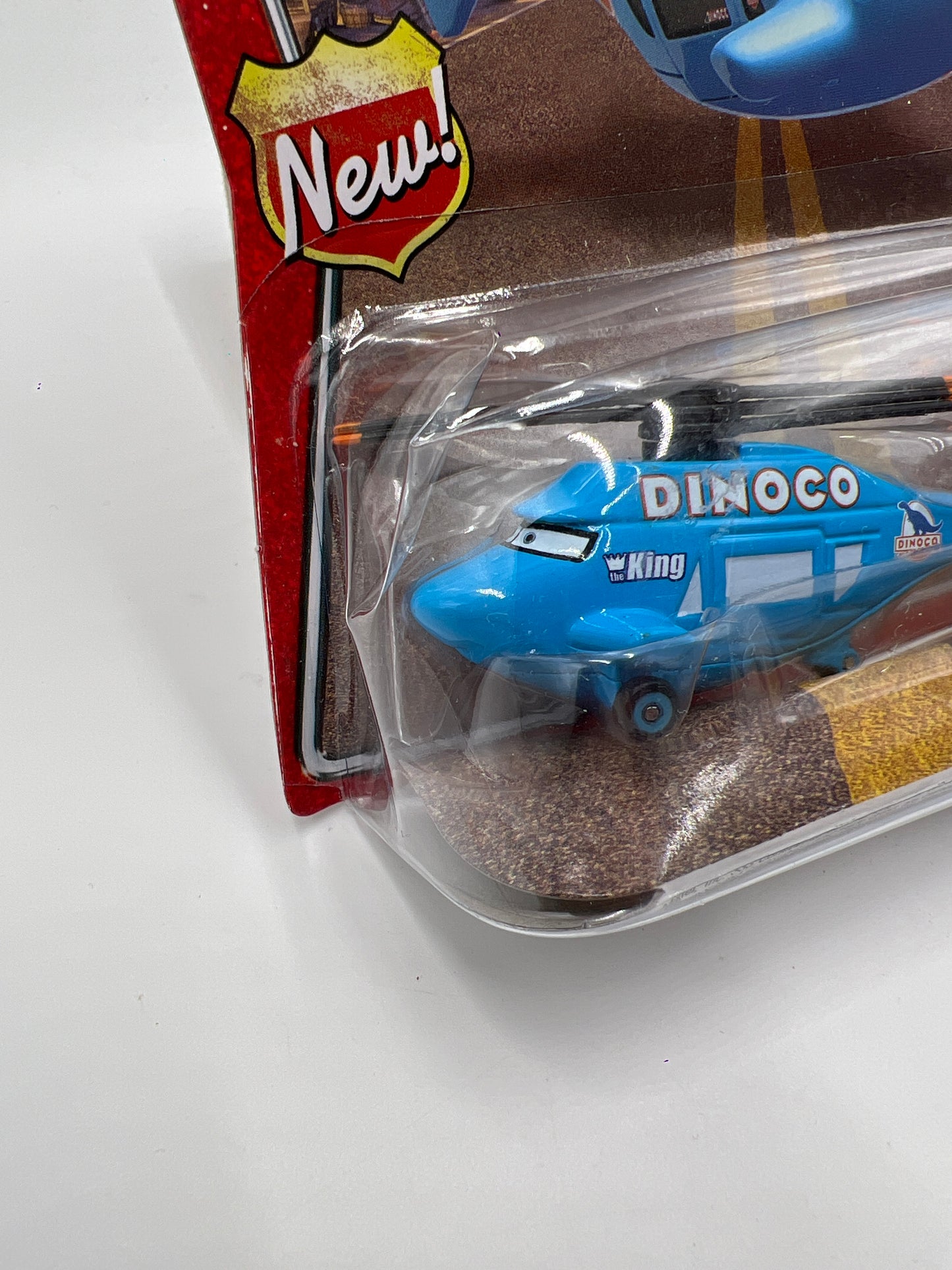 Disney Pixar The World Of Cars #27 Dinoco Helicopter Blue (Crushed Blister) 141A