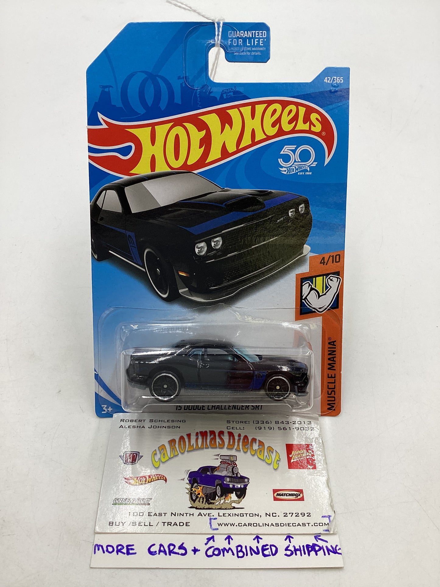 Hot Wheels 2018 #042 15 Dodge Challenger SRT Black 46G