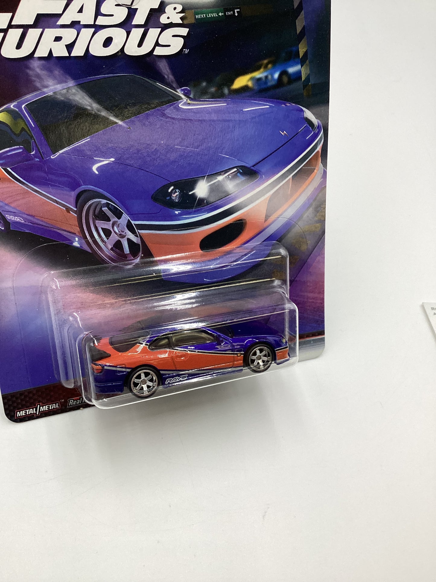 Hot Wheels Premium Fast & Furious Fast Imports #2 Nissan Silvia S15 Blue/Orange W/Protector