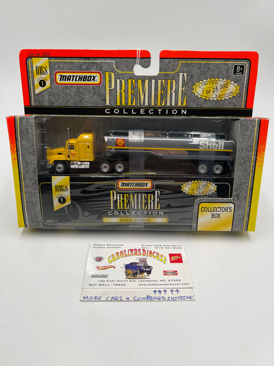 Matchbox Premiere Rigs Series 1 Mack CH600 Shell Tanker