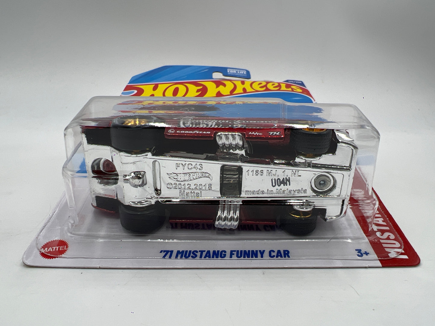 2025 Hot Wheels H Case Super Treasure Hunt #175 71 Mustang Funny Car Red W/Protector #2