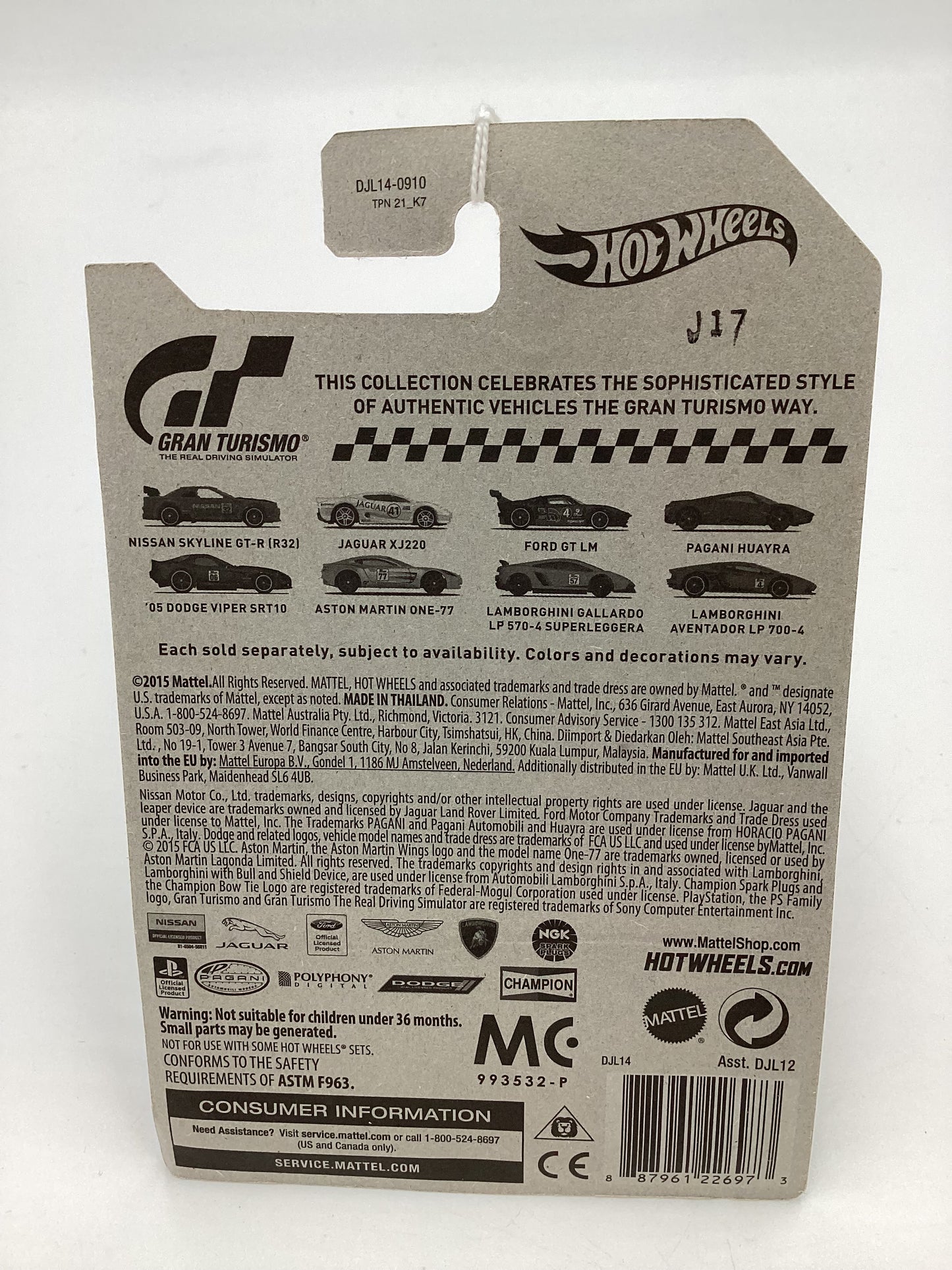 Hot Wheels Gran Turismo #2 Jaguar XJ220 White 152C