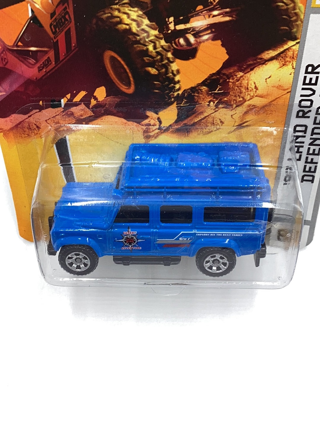 Matchbox #83 97 Land Rover Defender 110 blue 208A