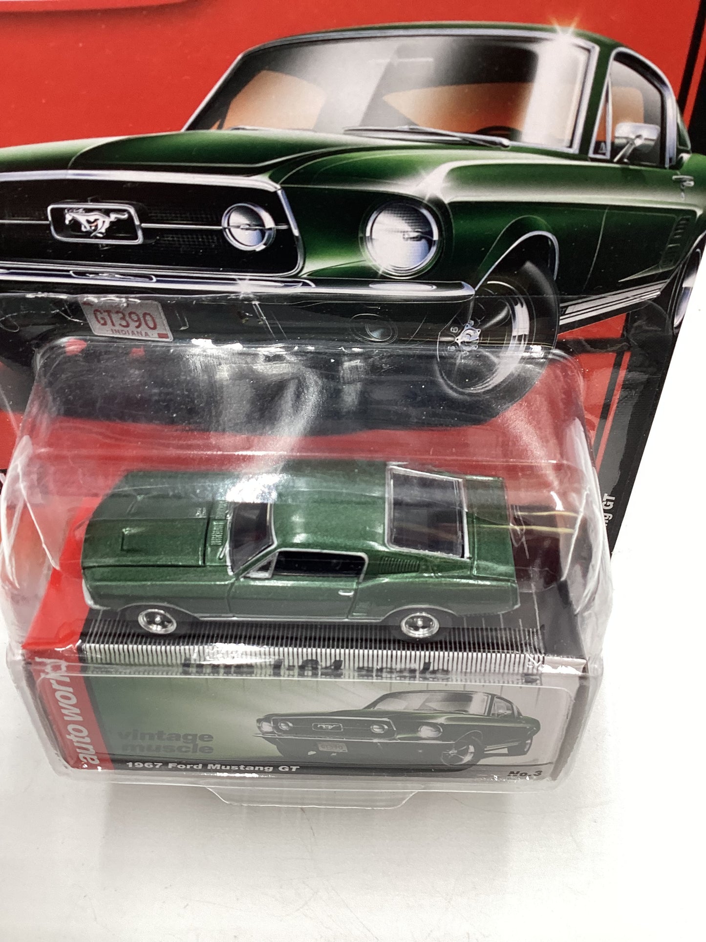 Auto World Vintage Muscle #3 1967 Ford Mustang GT Green 183C