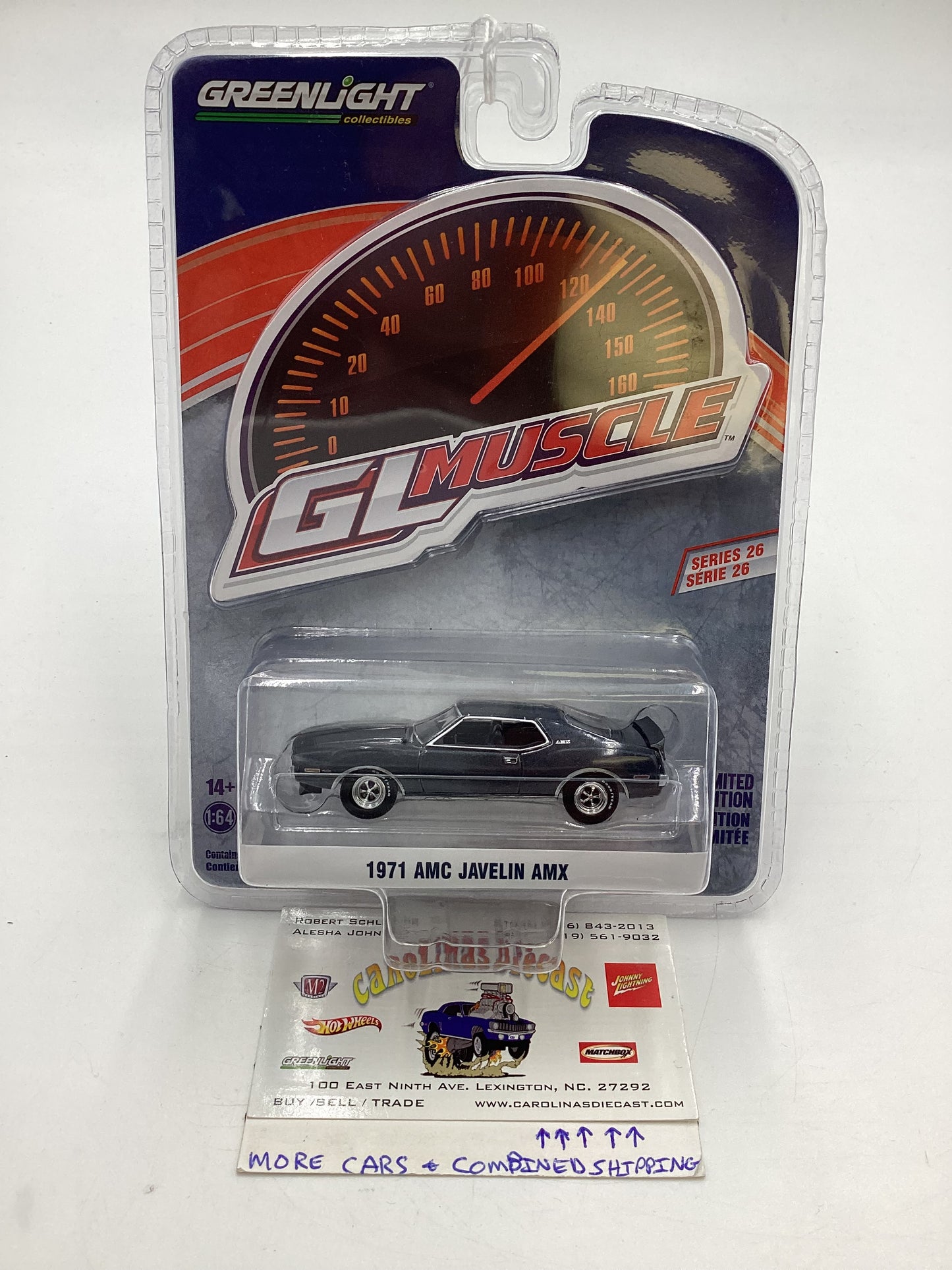 Greenlight GL Muscle Series 26 1971 AMC Javelin AMX Gray 178E