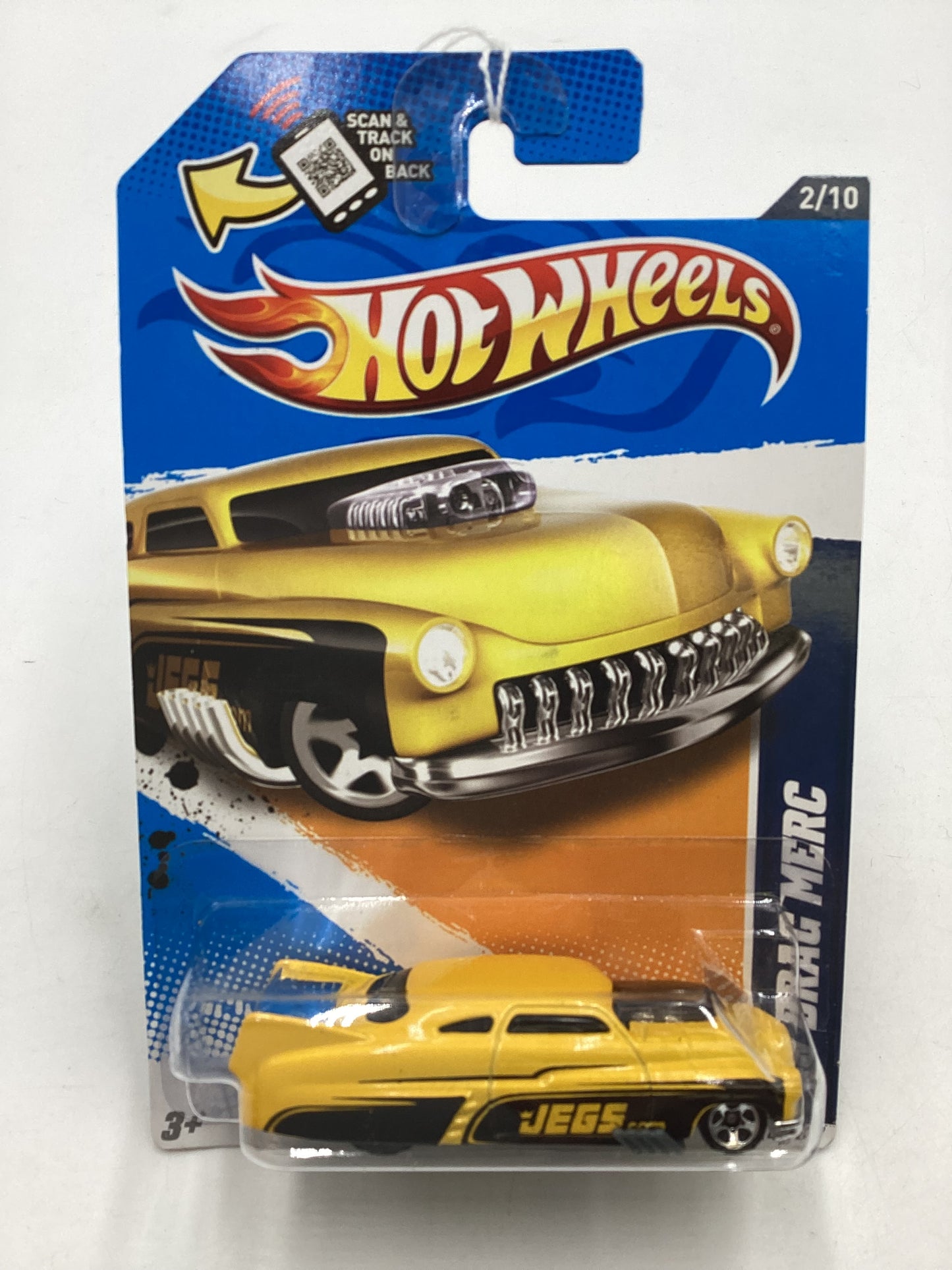 2012 Hot Wheels HW Performance #142 49 Drag Merc Jegs Yellow 43E