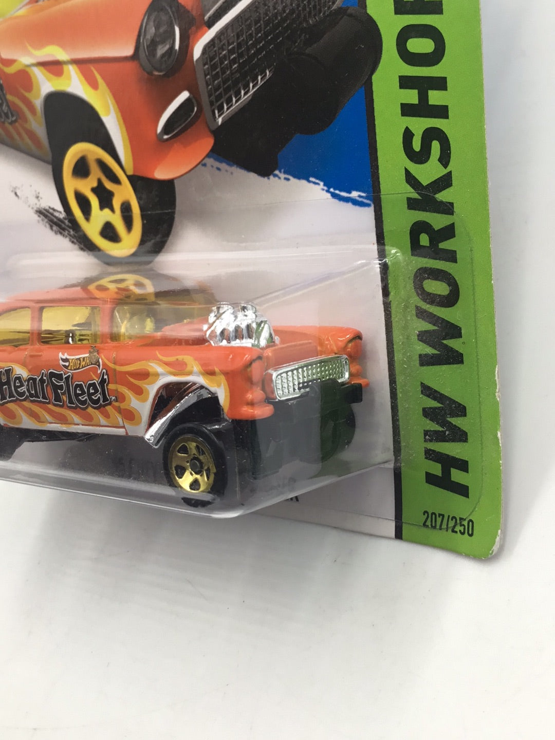 2015 Hot Wheels #207 55 Chevy Bel Air Heat Fleet Gasser S3