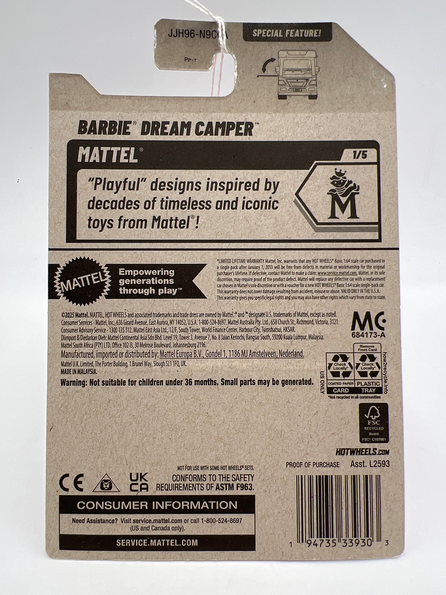 2026 Hot Wheels A Case Mattel #21 Barbie Dream Camper Pink 120D