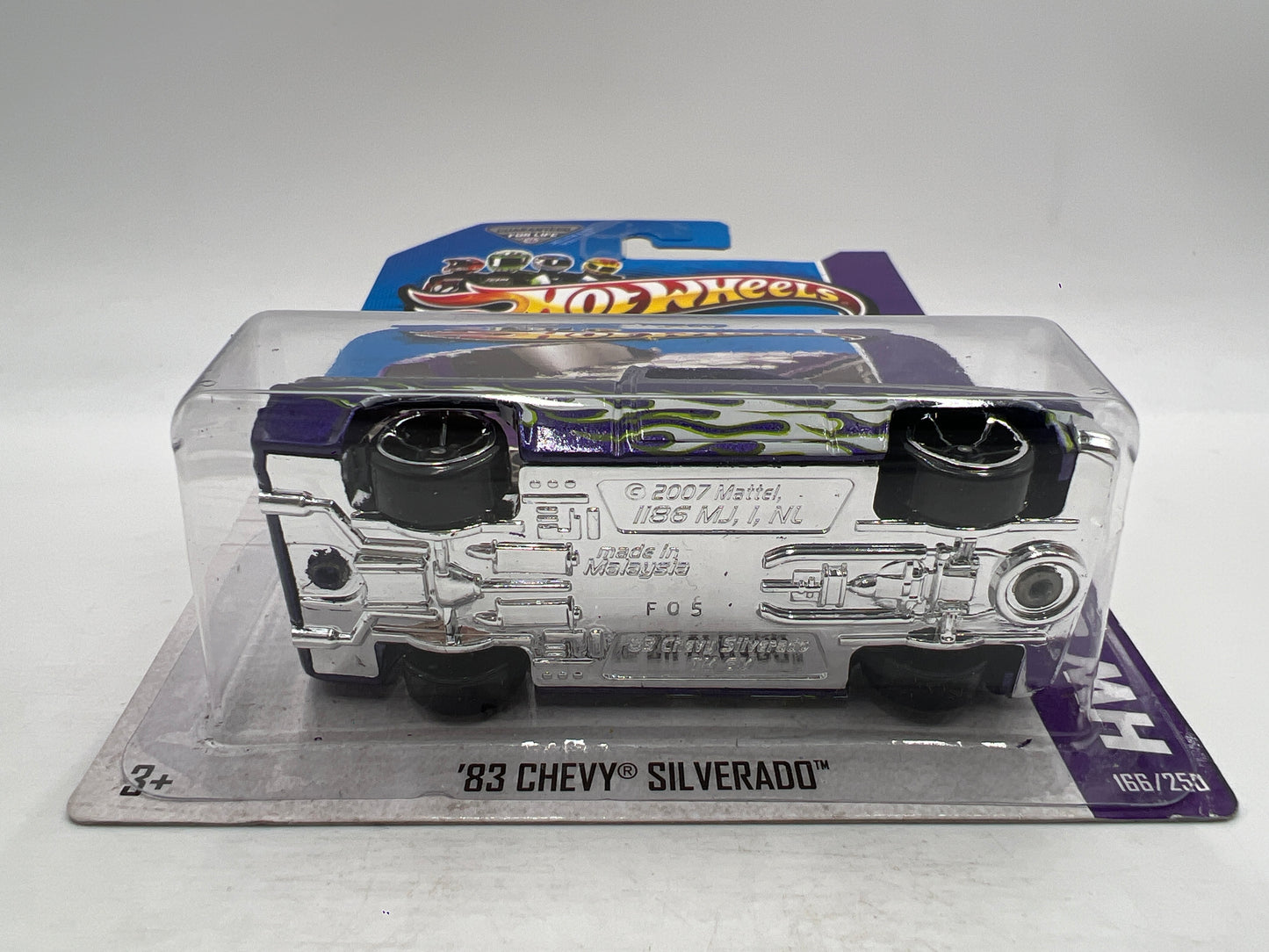 2013 Hot Wheels #166 83 Chevy Silverado Purple W/Protector
