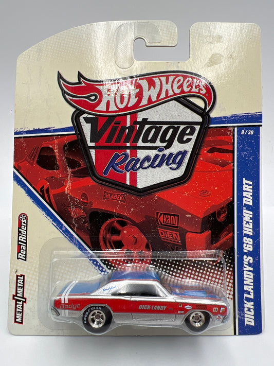 Hot Wheels Premium Vintage Racing #8 Dick Landys 68 Hemi Dart W/Protector