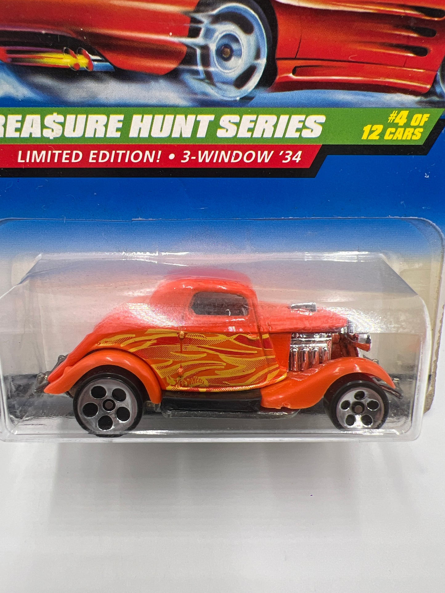 1998 Hot Wheels Treasure Hunt #752 3-Window 34 Ford Orange 282C