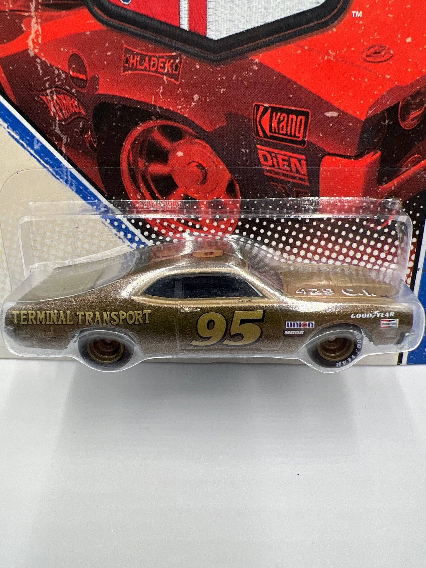 Hot Wheels Premium Vintage Racing #13 Darrell Waltrips Mercury Cyclone Brown W/Protector