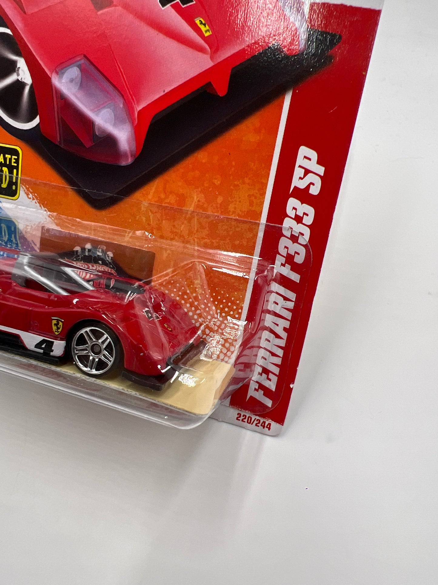 2011 Hot Wheels Thrill Racers Raceway #220 Ferrari F333 SP Red W/License Plate SR