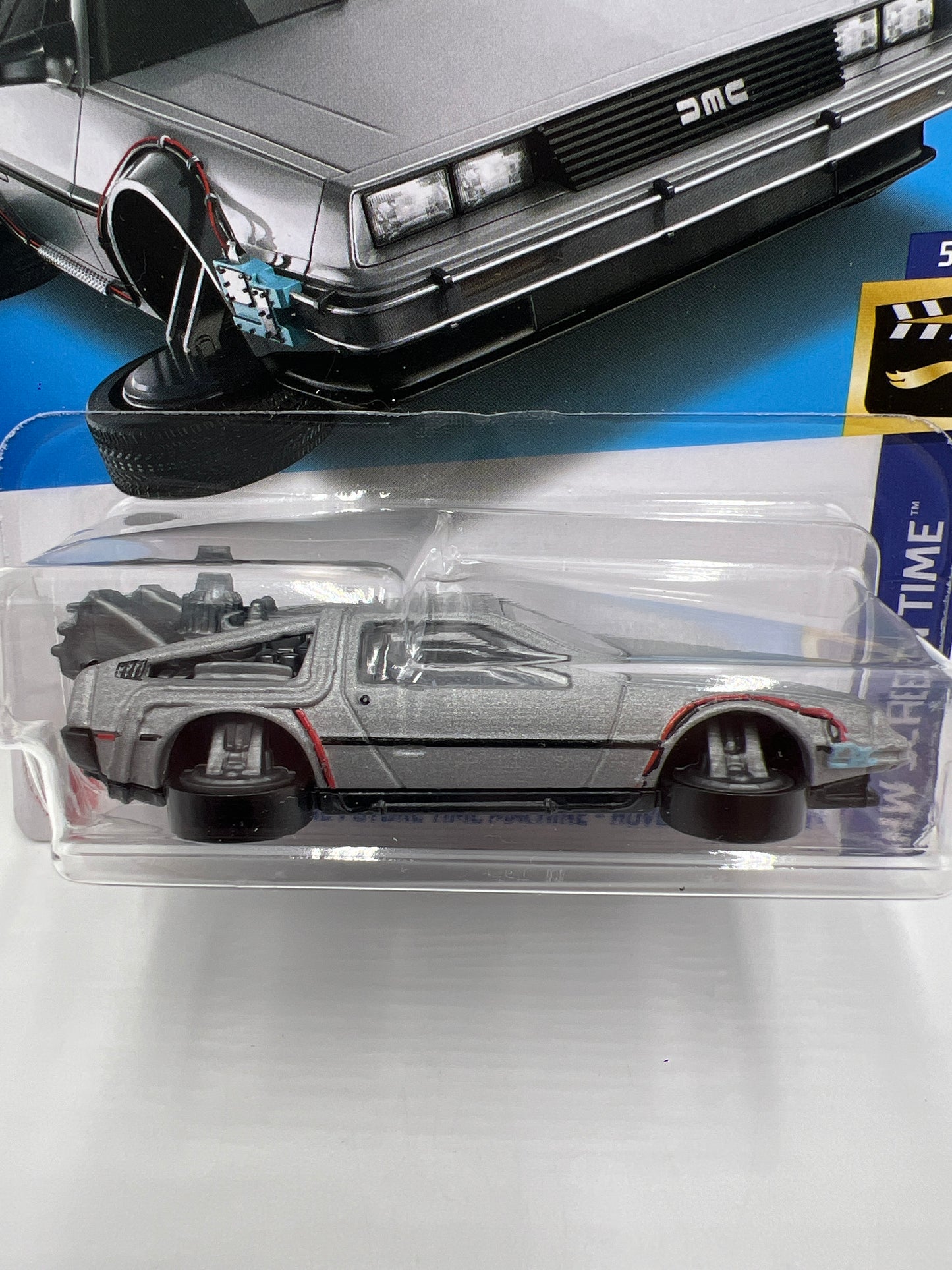 2024 Hot Wheels Screen Time #60 Back to the Future Time Machine Hover Mode Blister Not Perfect 123B