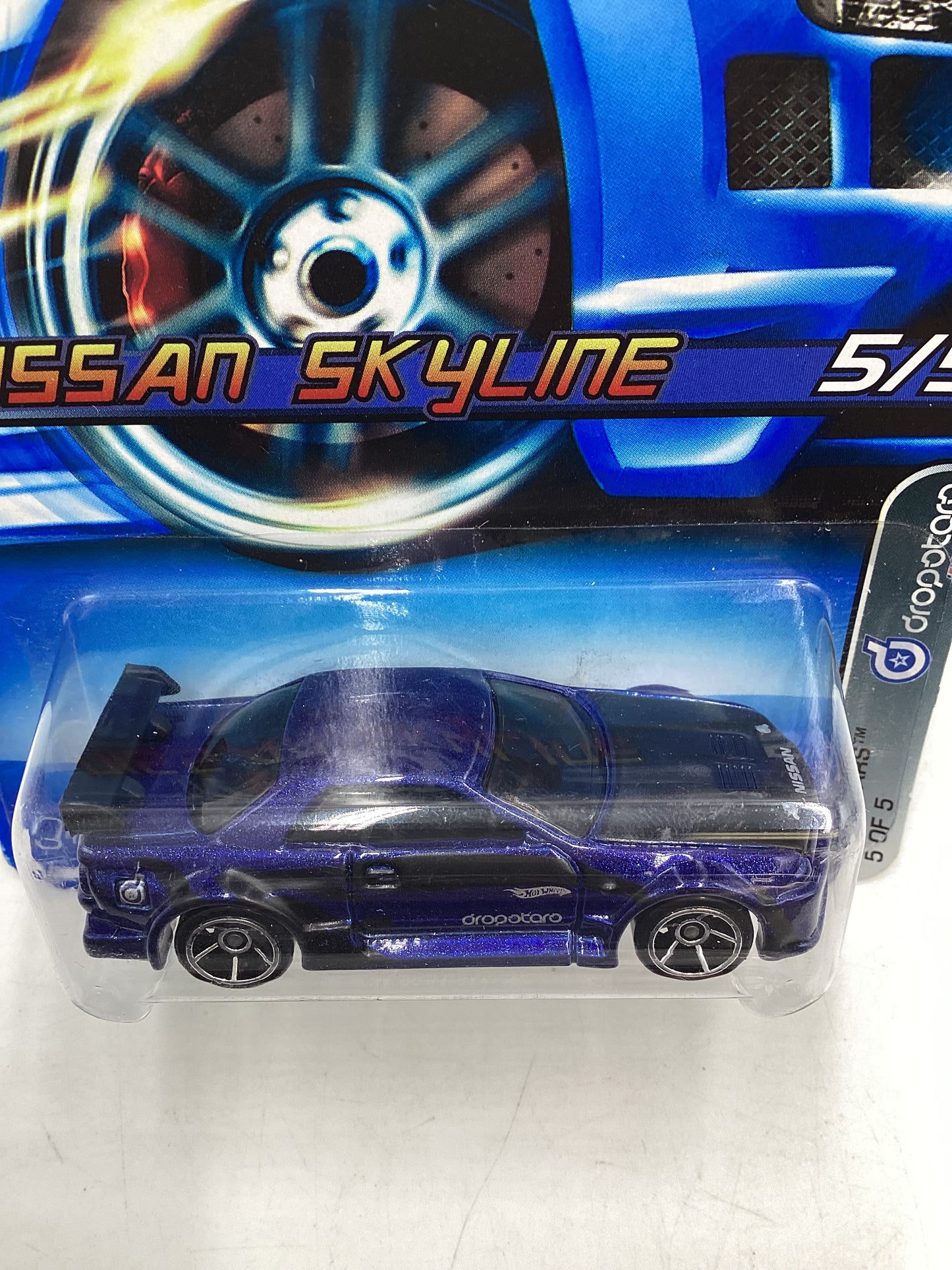 2006 Hot Wheels #060 Nissan Skyline Dark Blue W/Protector