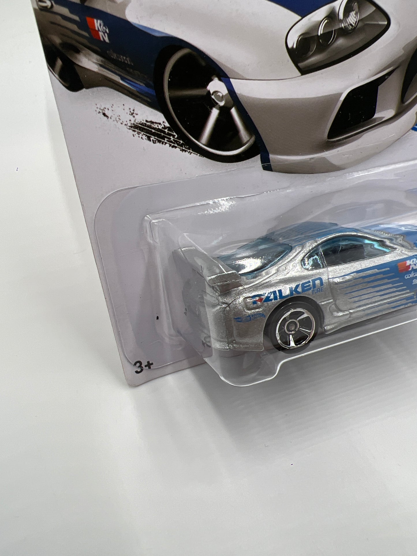 2015 Hot Wheels Kmart Exclusive #22 Toyota Supra Silver Falken W/Protector