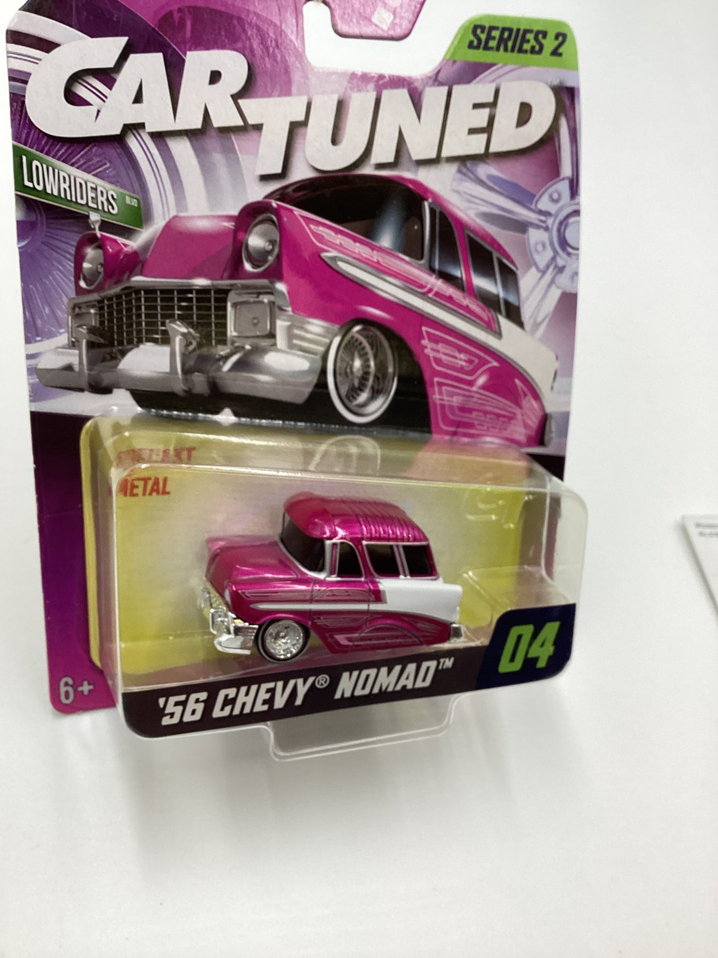 2024 Car Tuned Lowriders Series 2 #04 56 Chevy Nomad Pink 186B