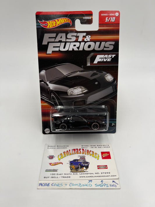 Hot Wheels Fast & Furious Series 1 #5 Toyota Supra Black W/Protector