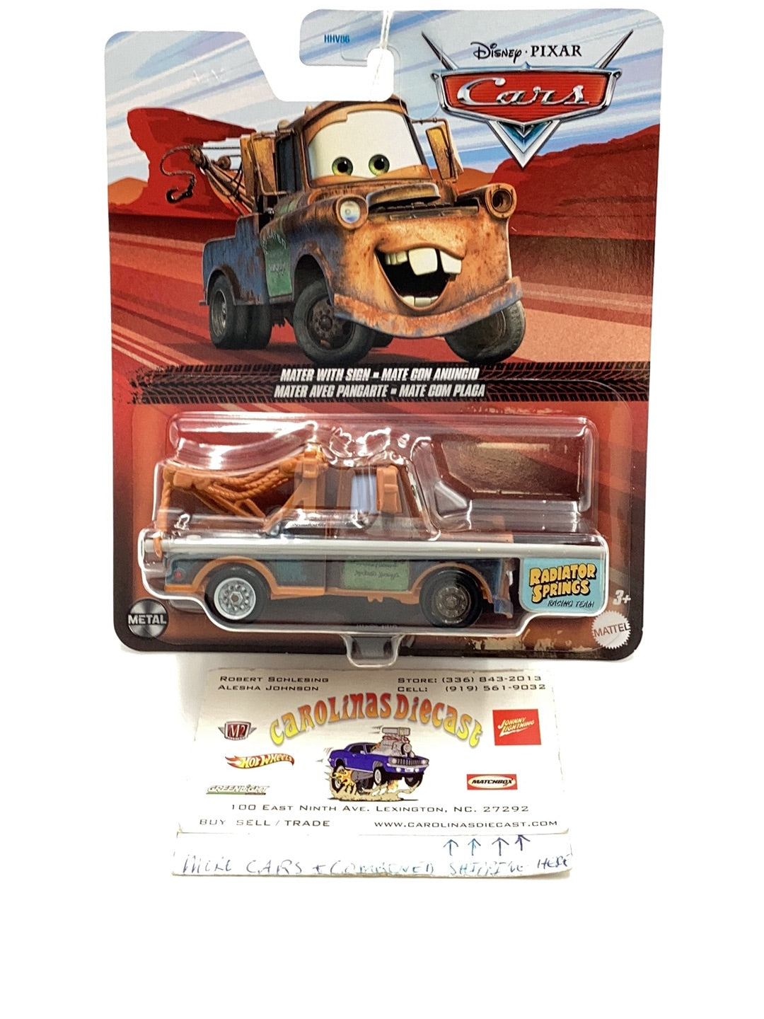 2021 Disney Pixar Cars Mater with Sign 140F