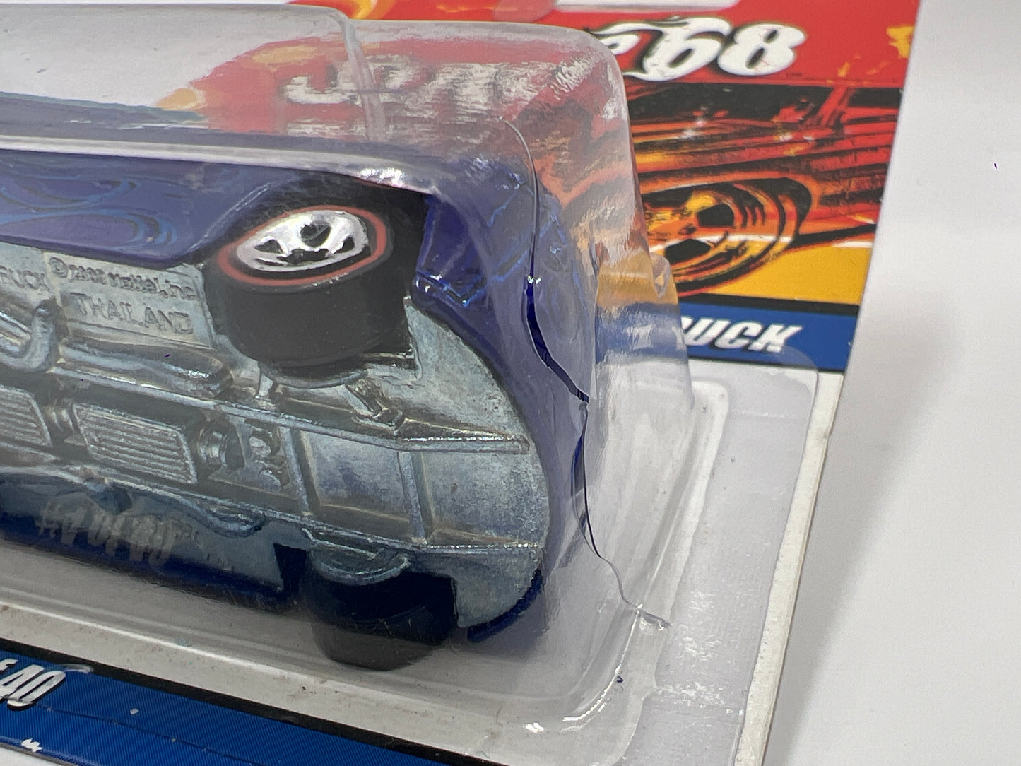 Hot Wheels Since 68 Top 40 #4 Volkswagen Drag Truck Blue W/Protector Cracked Blister