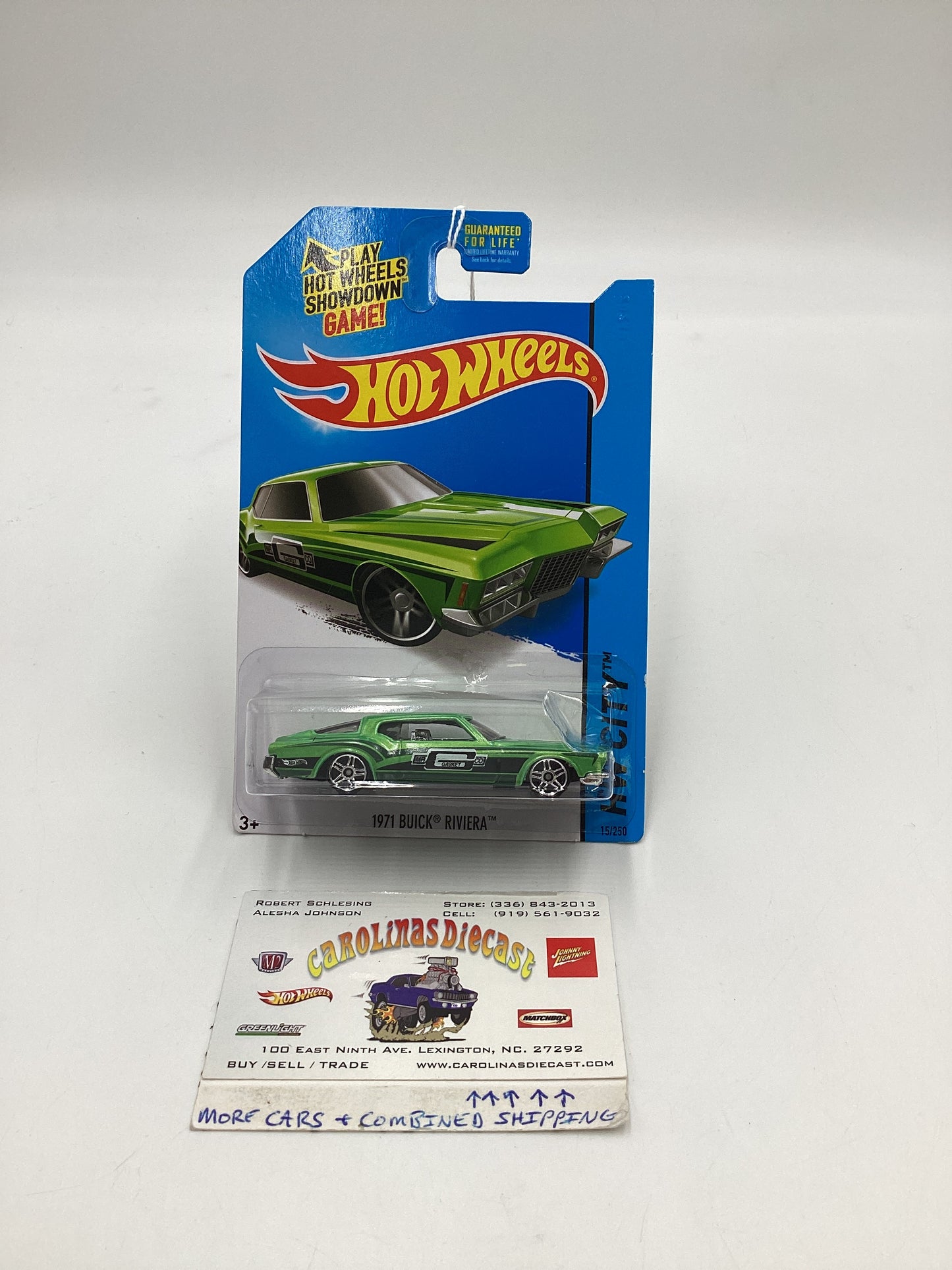 2015 Hot wheels HW City #15 Green 1971 Buick Riviera 52i