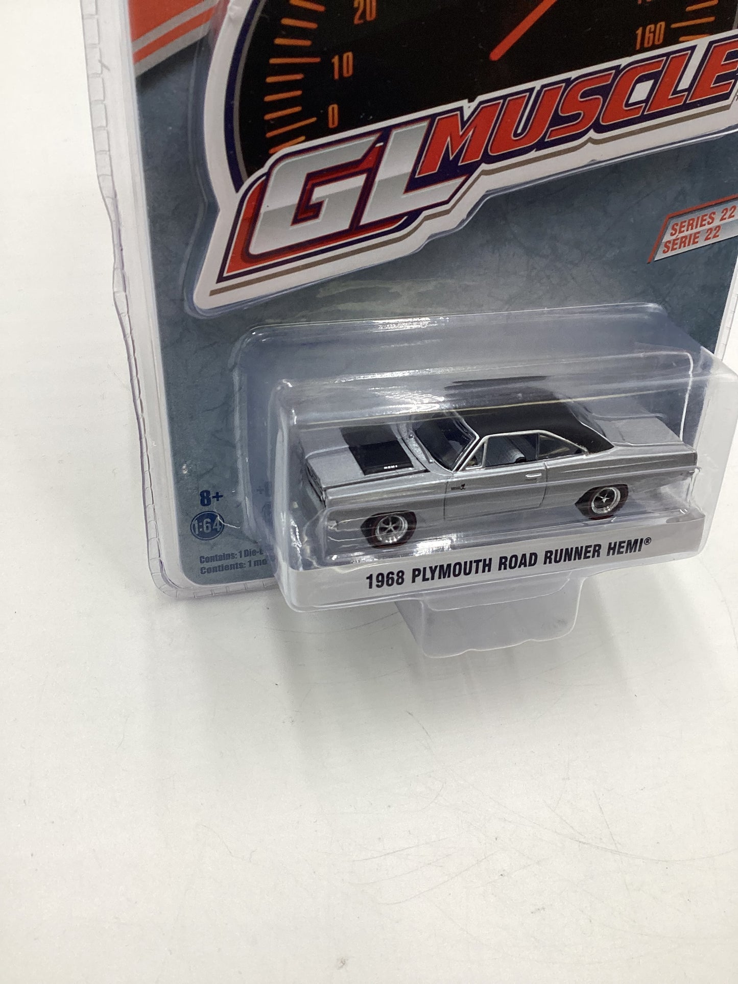 Greenlight GL Muscle Series Series 22 1968 Plymouth Road Runner Hemi Silver 178E