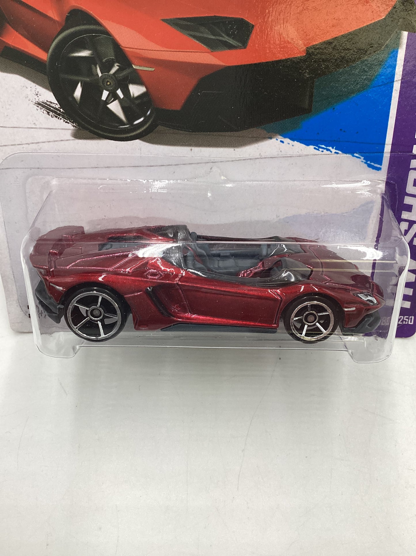 2013 Hot Wheels Showroom #180 Lamborghini Aventador J Red 101C