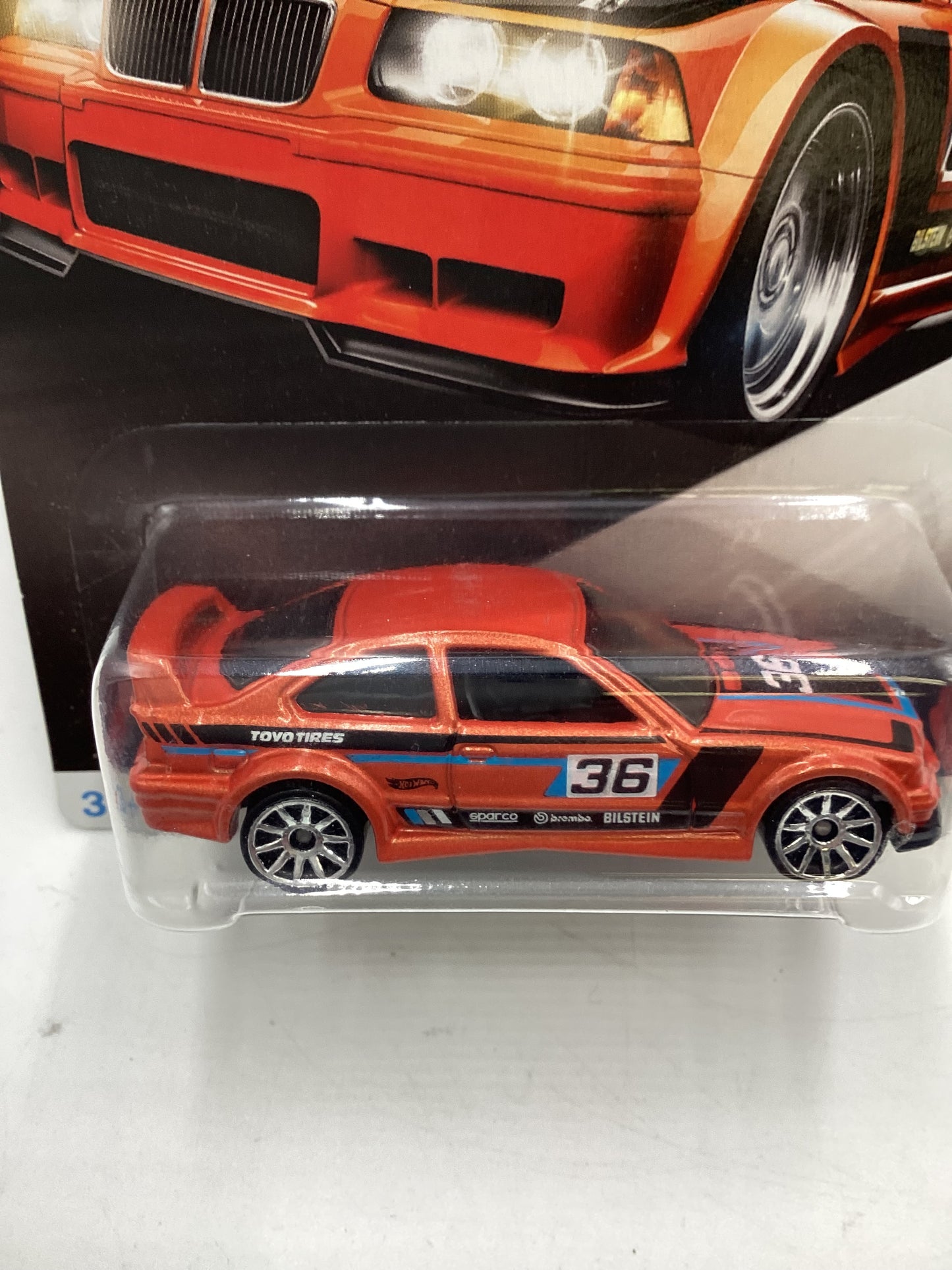 Hot Wheels BMW Series #3 BMW E36 M3 Race Orange Walmart Exclusive SR