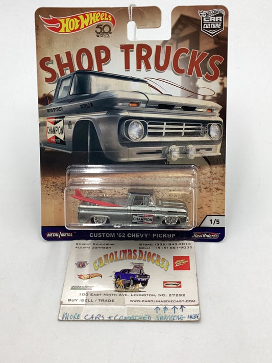 Hot Wheels car culture Shop Trucks 1/5 Custom 62 Chevy Pickup