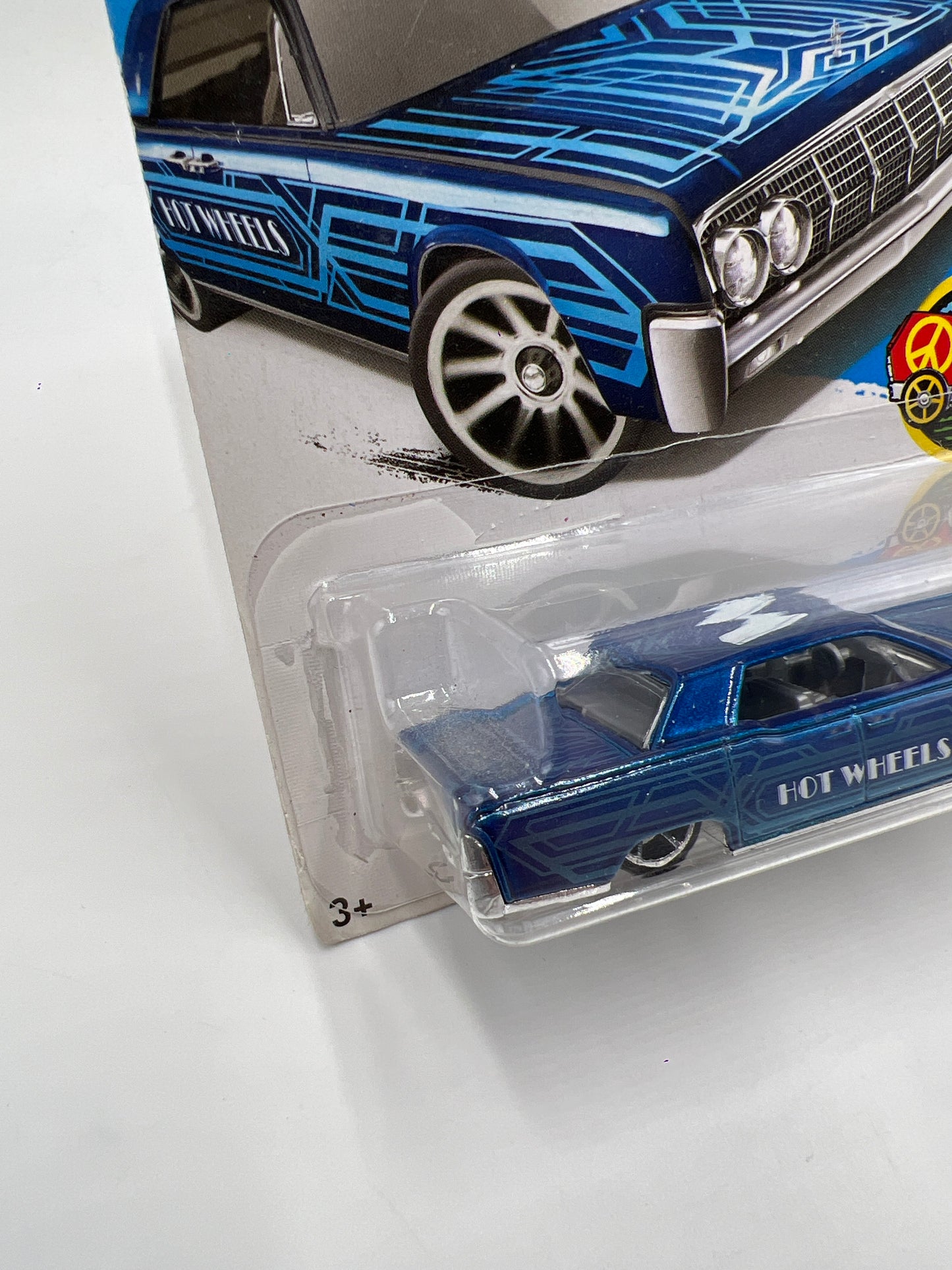 2016 Hot Wheels Art Cars #110 64 Lincoln Continental Blue International Card 57C