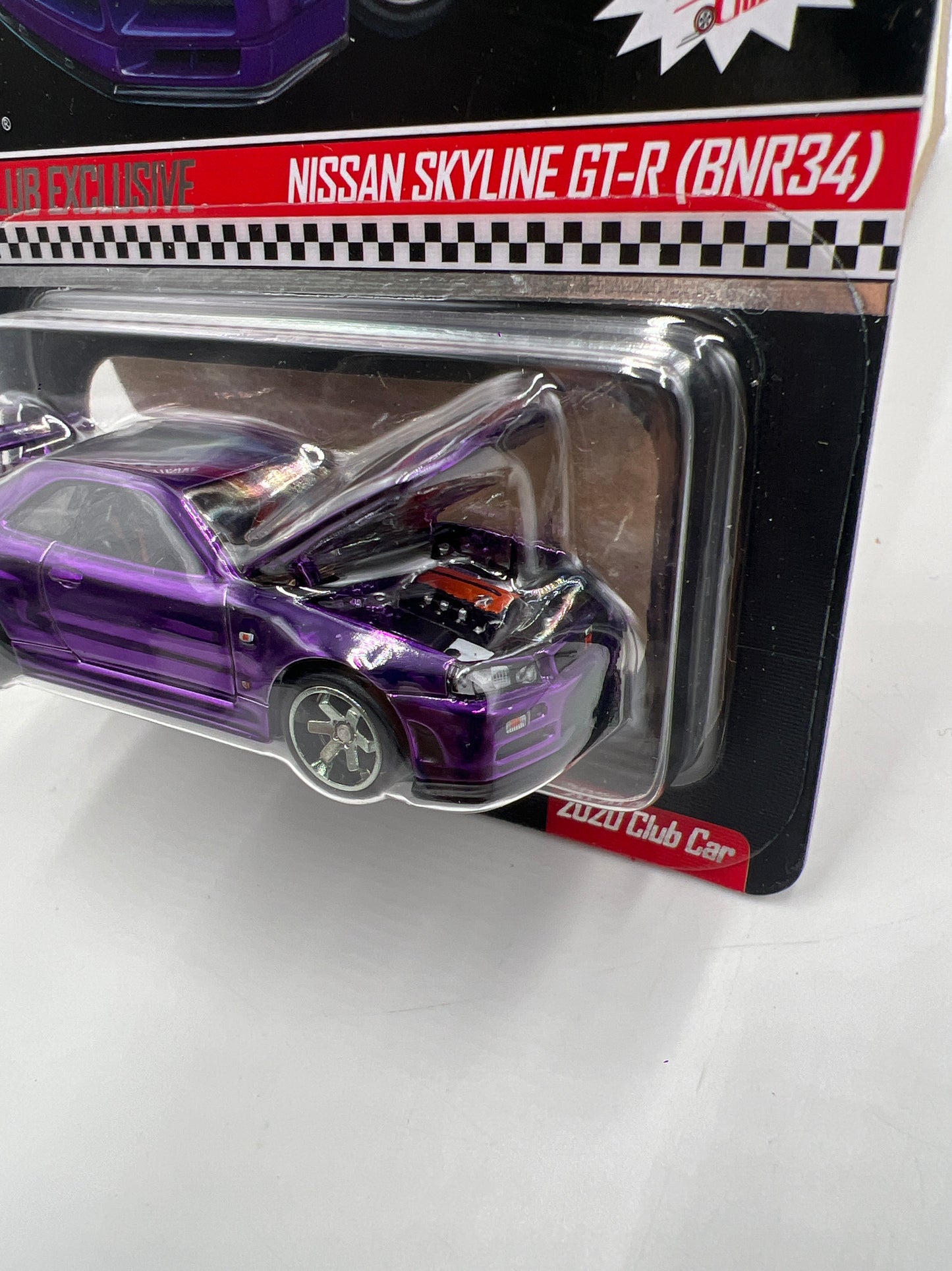 2020 Hot Wheels RLC Club Car Nissan Skyline GT-R BNR34 Purple + Patch & Pin W/Protector
