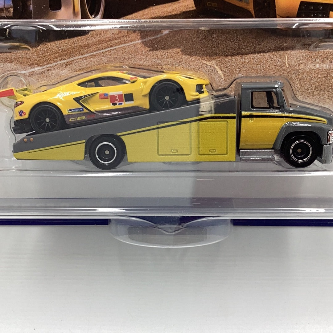 2021 HOT WHEELS CAR CULTURE  TEAM TRANSPORT CASE N CORVETTE C8.R & CARRY ON 245C