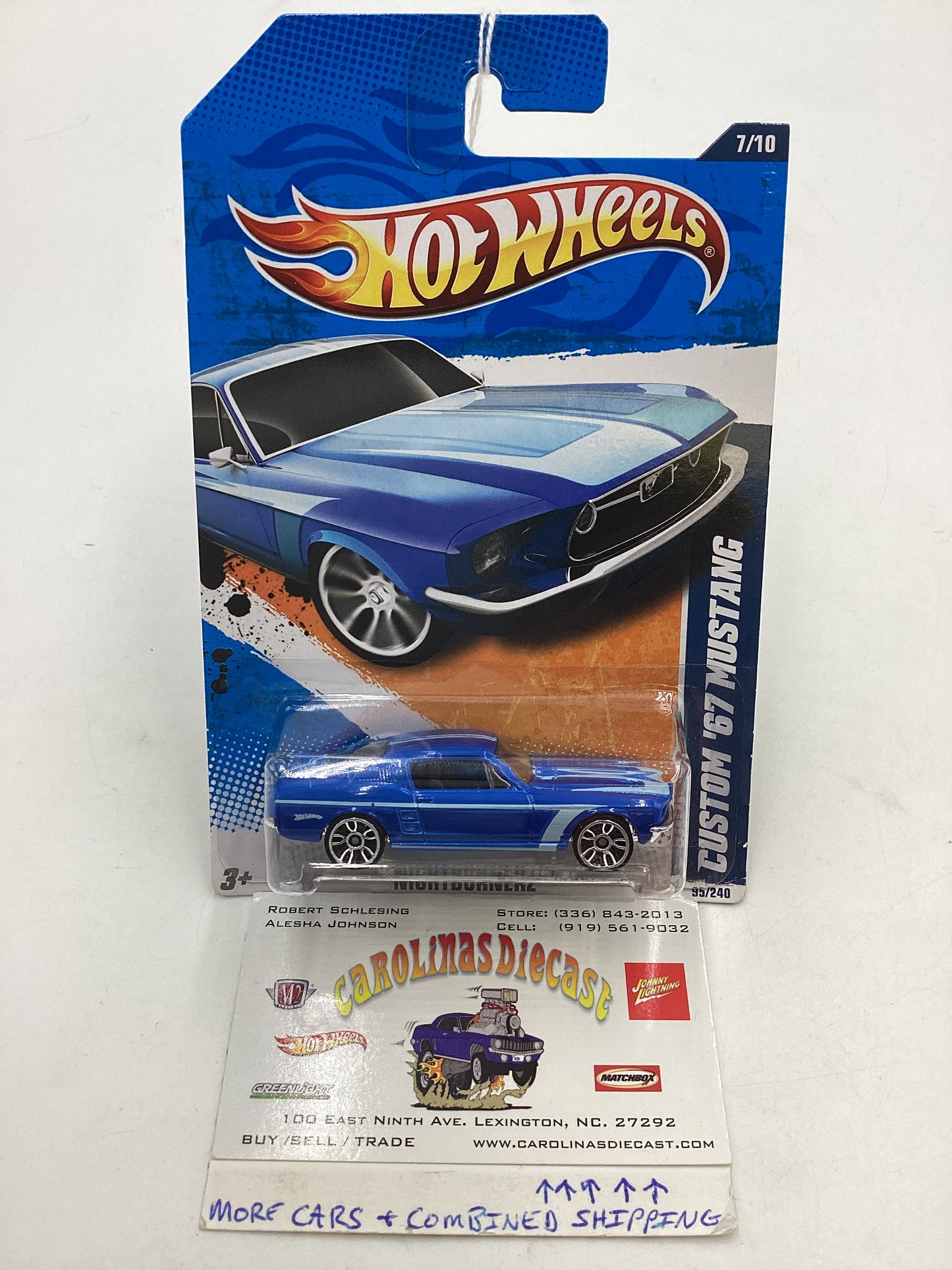 2011 Hot Wheels #95 Custom ‘67 Mustang 19C