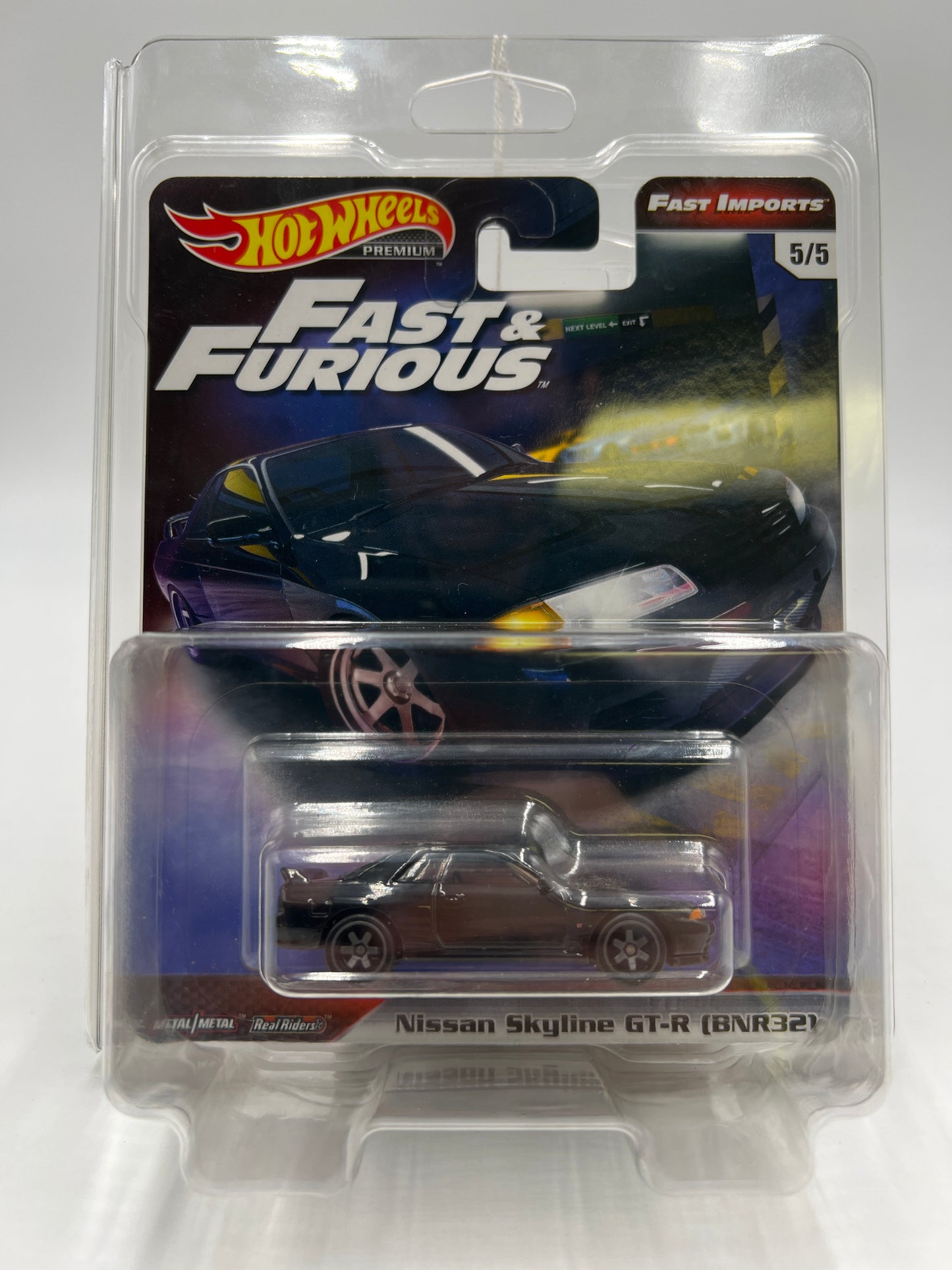 Hot Wheels Fast & Furious Fast Imports #5 Nissan Skyline GT-R BNR32 Black W/Protector